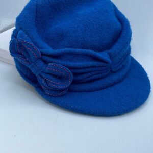 Adora hats one size wool royal blue cap.